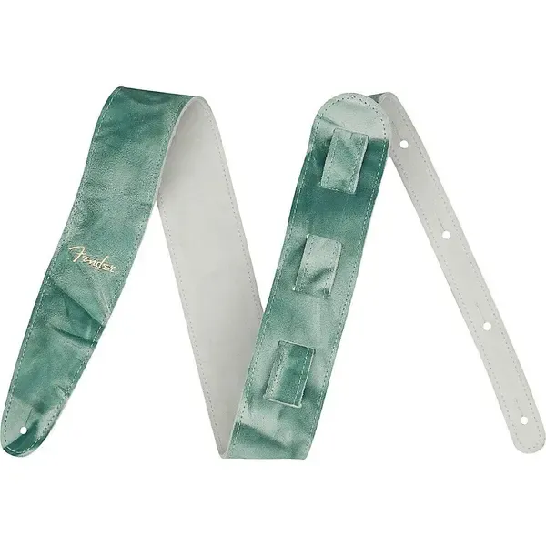 Ремень для гитары Fender Tie-Dye Leather Strap Green