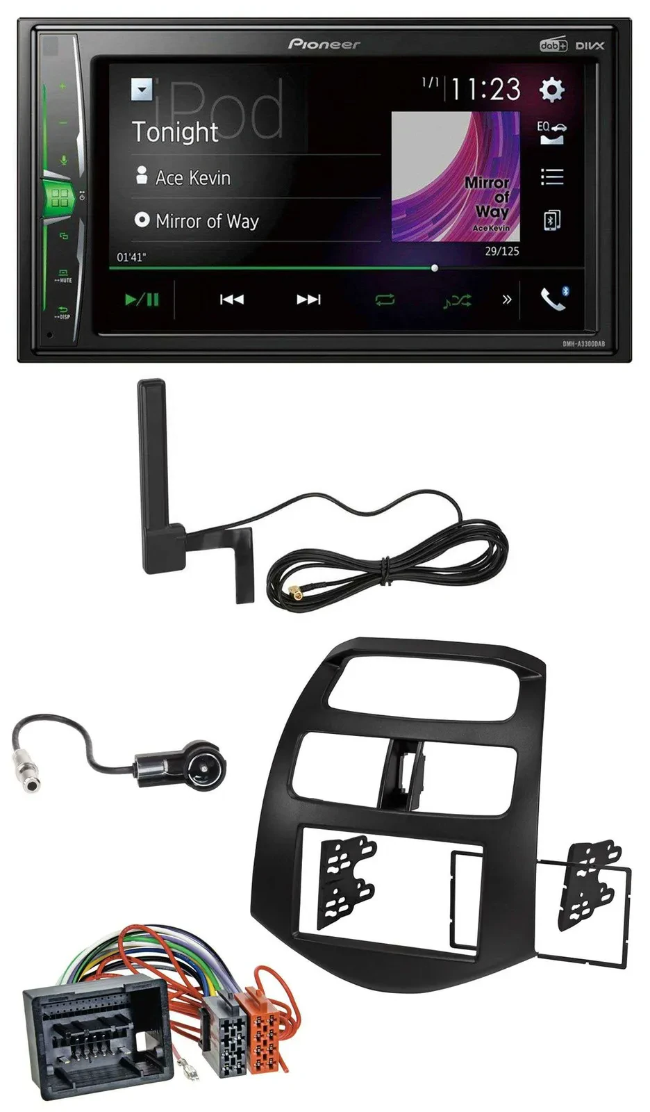 Автомагнитола для Chevrolet Spark (с 2013) Pioneer 2DIN, MP3, DAB, AUX, Bluetooth