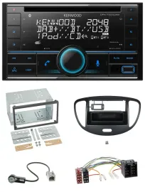 Kenwood CD 2DIN DAB USB MP3 Bluetooth Autoradio für Hyundai i10 2008-2013 schwar