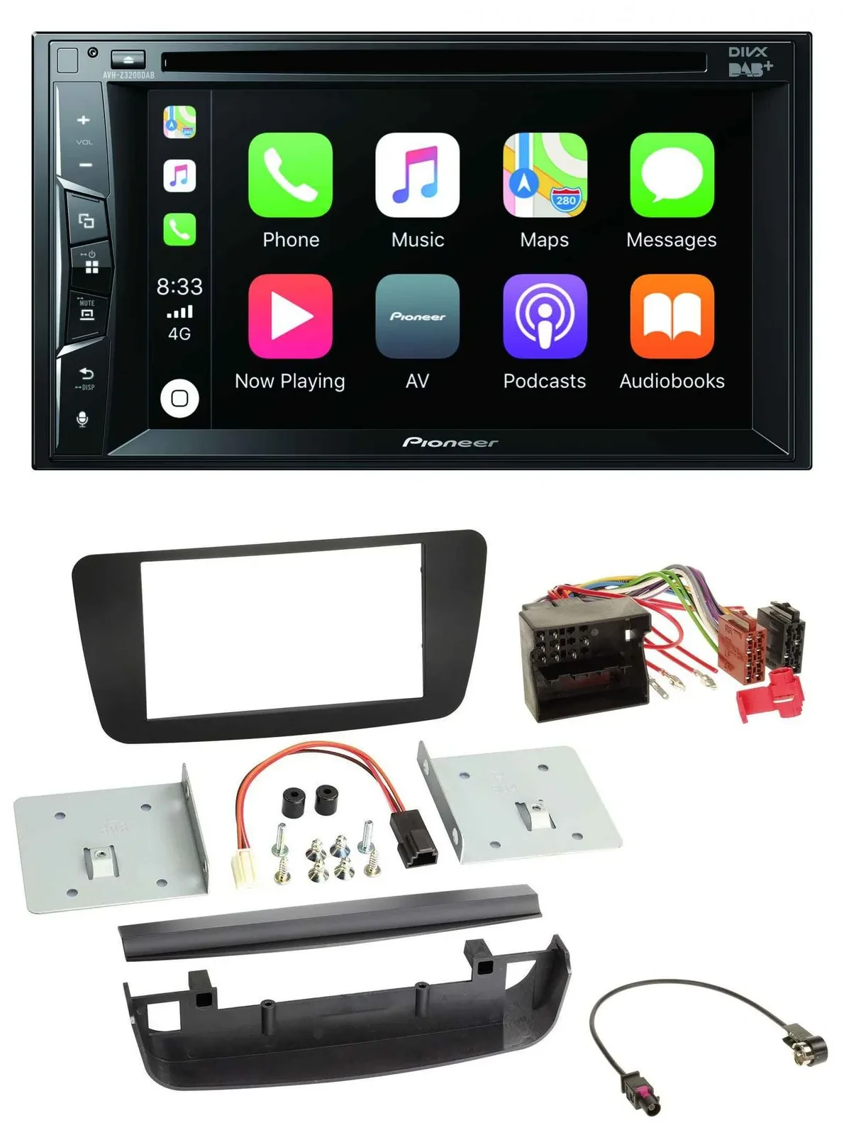 Pioneer MP3 USB DVD Bluetooth DAB 2DIN Autoradio für Mercedes A-Klasse W176 2012