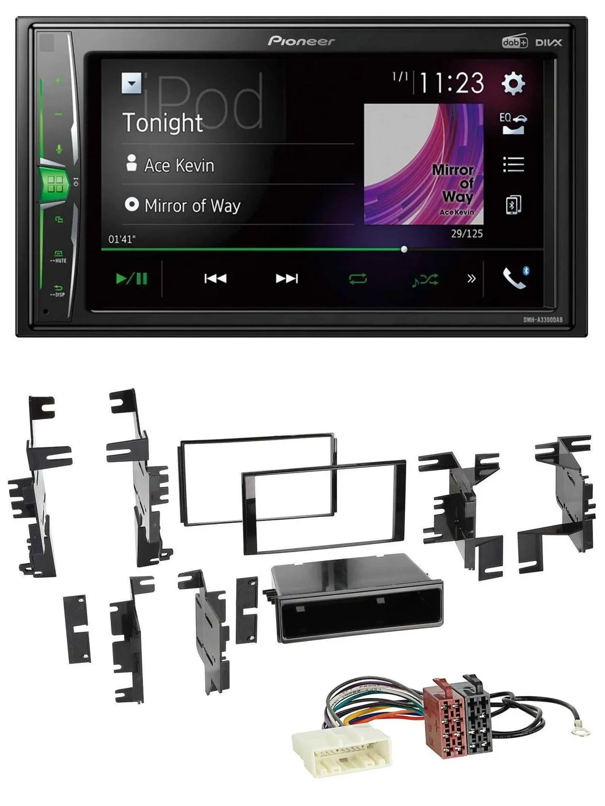 Pioneer 2DIN MP3 DAB USB Bluetooth Autoradio für Nissan Juke Navara NV ab 12