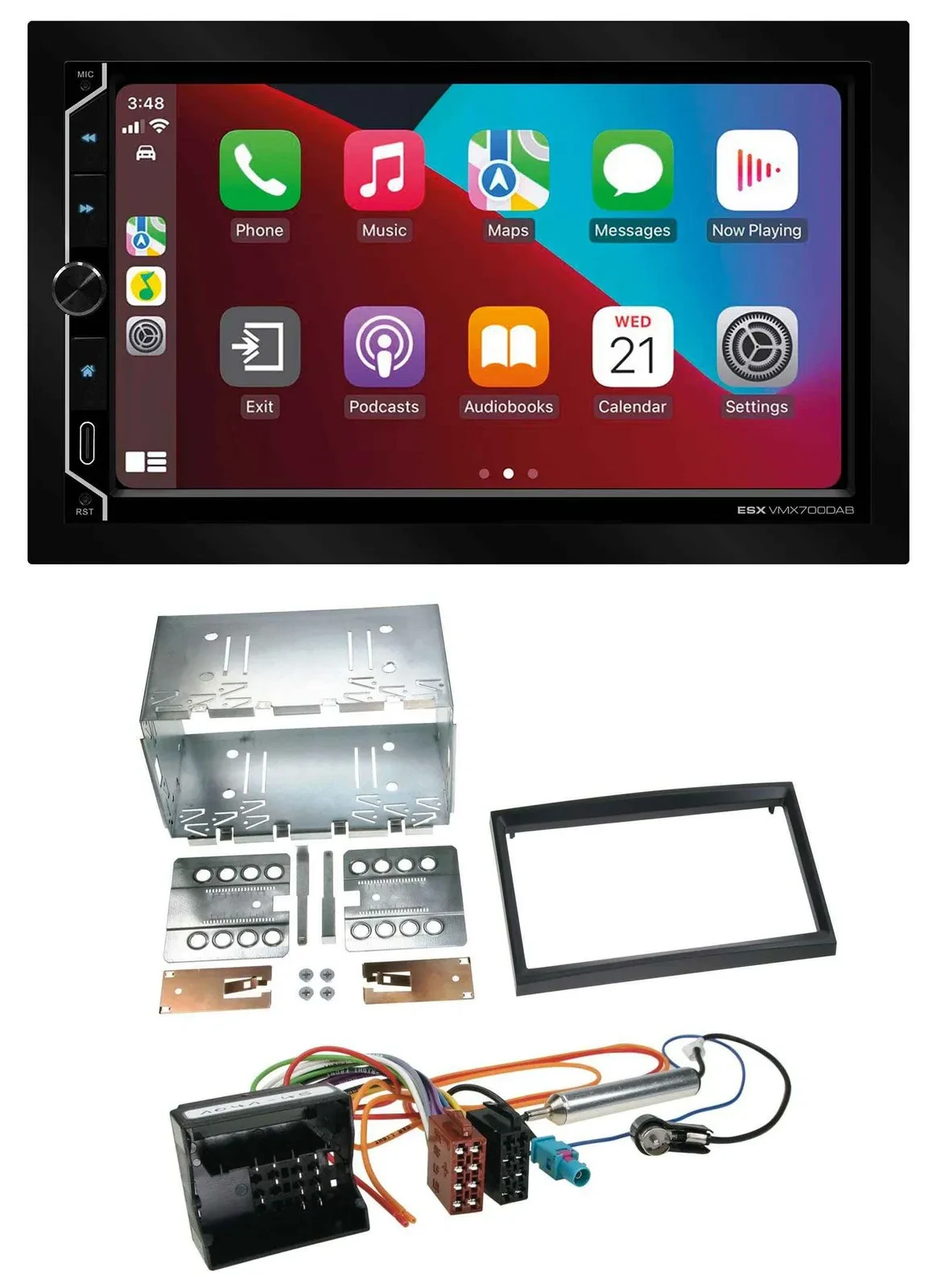 Автомагнитола для Citroen Berlingo/C2/C3/Jumpy ESX 2-DIN, DAB, USB, MP3, Bluetooth