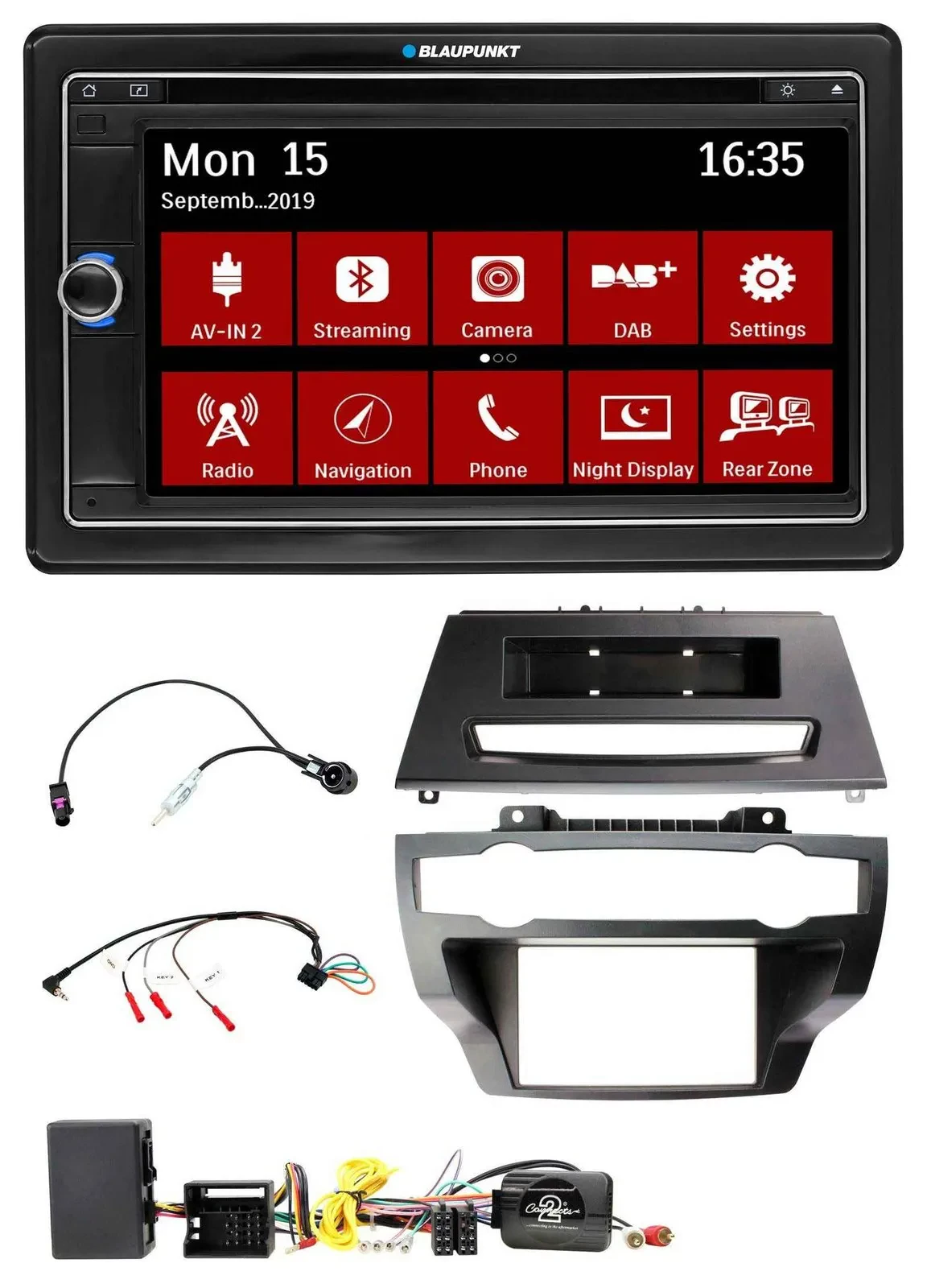Blaupunkt 2DIN USB DAB Lenkrad Bluetooth TMC Navigation für BMW X5 X6 E70 E71 07