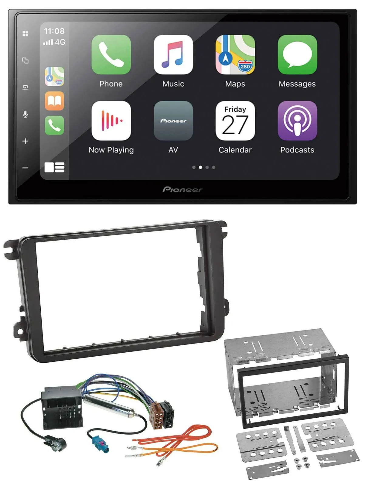 Pioneer MP3 Bluetooth DAB 2DIN USB Autoradio für VW Passat 05-14 Polo 09-14 Scir