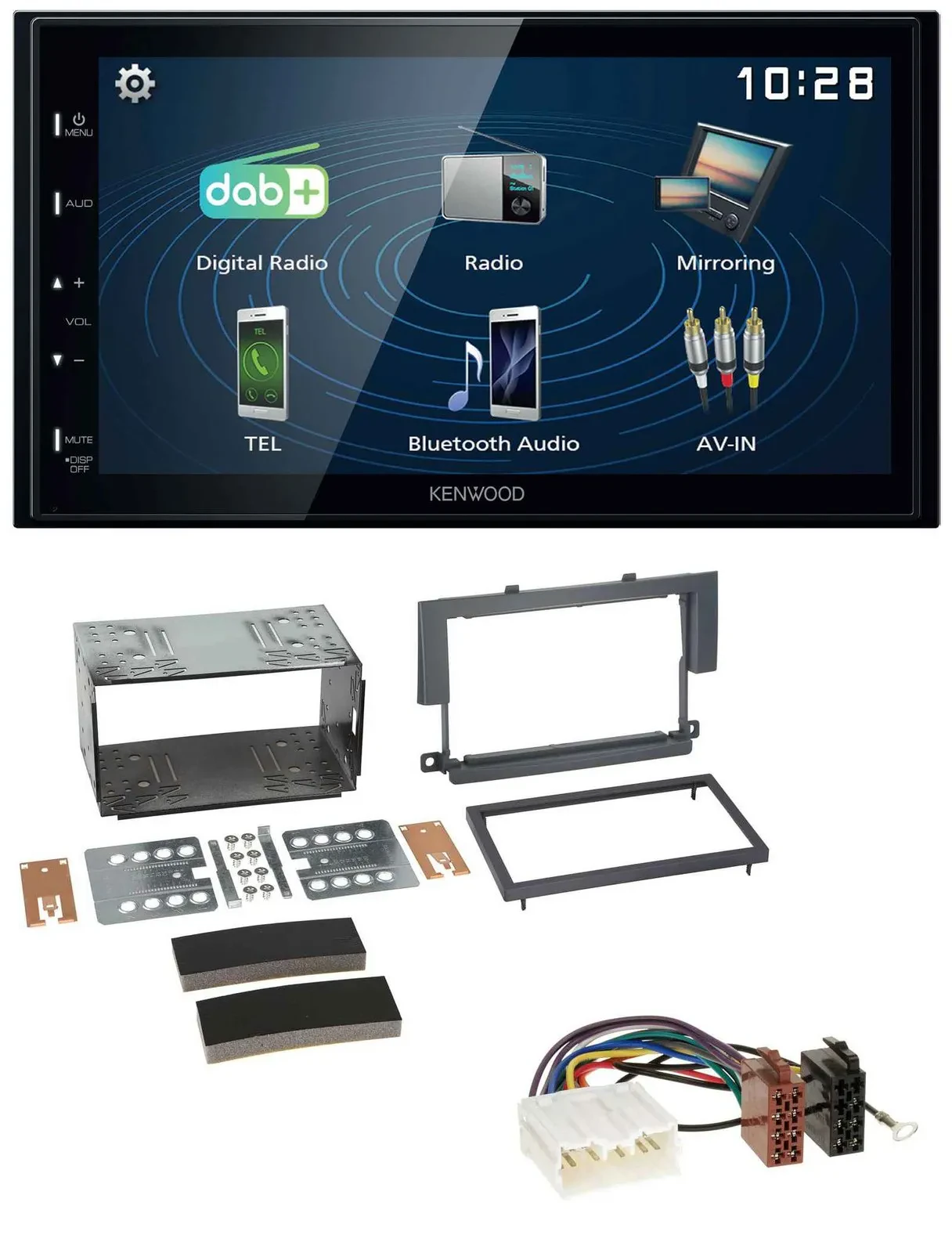 Автомагнитола для Mitsubishi Colt 2004–2009 Kenwood 2DIN Bluetooth, USB, DAB, MP3