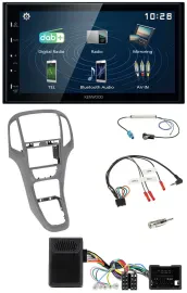Kenwood 2DIN Bluetooth Lenkrad USB DAB Autoradio für Opel Astra J ab 2009 Titang