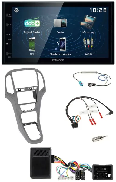Kenwood 2DIN Bluetooth Lenkrad USB DAB Autoradio für Opel Astra J ab 2009 Titang