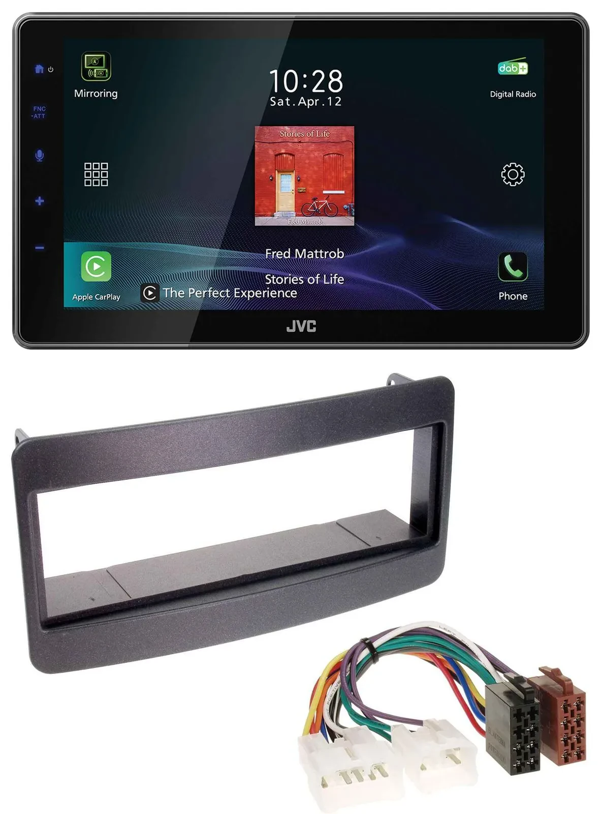 JVC DAB MP3 Bluetooth USB Autoradio für Toyota Celica, MR2 - schwarz