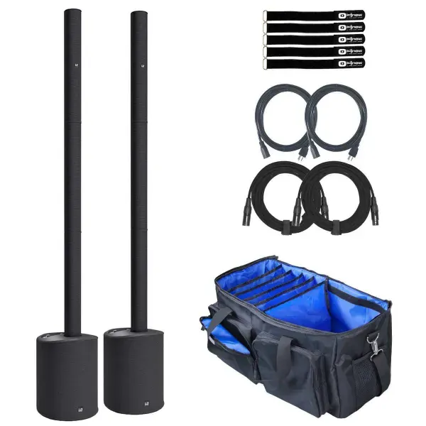 LD Systems MAUI 5 Go Black Column PA Powered Active Speaker Systems Pair Pack