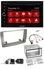 Автомагнитола Blaupunkt 2DIN Bluetooth USB TMC DAB, навигация, поддержка кнопок на руле, для Lancia Musa 2004-201