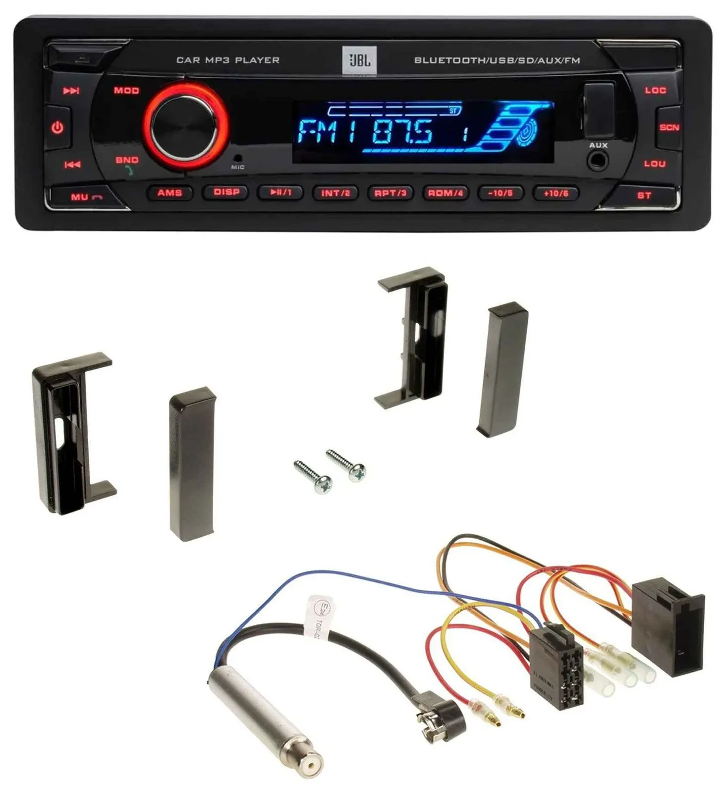 Автомагнитола для Audi TT (1998–2006) JBL Bluetooth, USB, SD, AUX, ISO