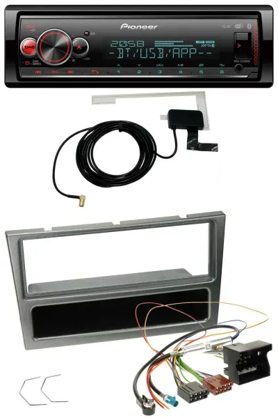 Pioneer Bluetooth DAB USB MP3 Autoradio für Opel Corsa C Quadlock 2004-2006 alum