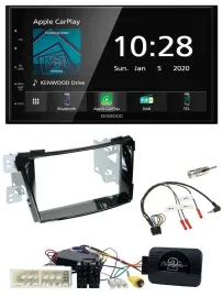 Автомагнитола Kenwood 2-DIN, Bluetooth, DAB, USB, для Hyundai i40 (с 2016), поддержка кнопок на руле