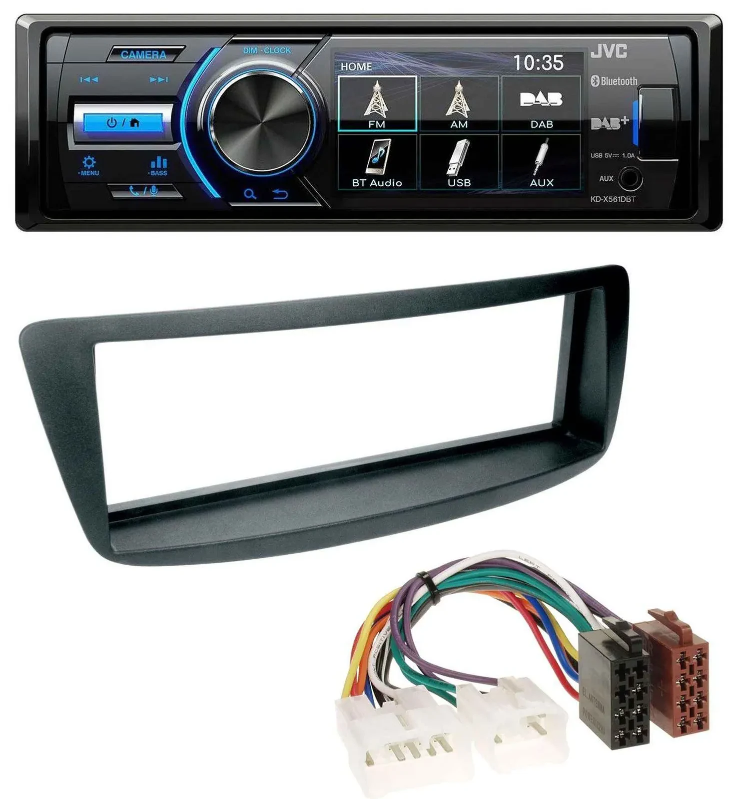 Автомагнитола для Toyota Aygo (AB1, 2005–2014) JVC Bluetooth, MP3, USB, DAB