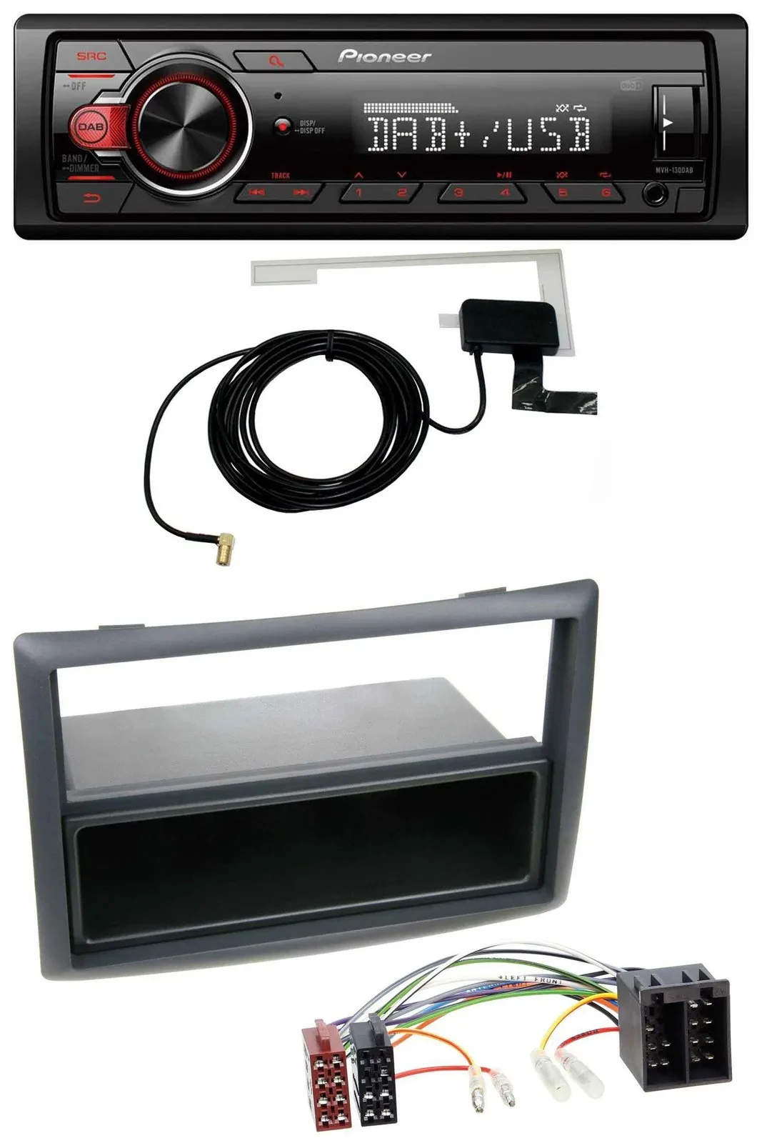 Автомагнитола для Renault Megane/Scenic Pioneer 1-DIN MP3, DAB, USB, AUX черная