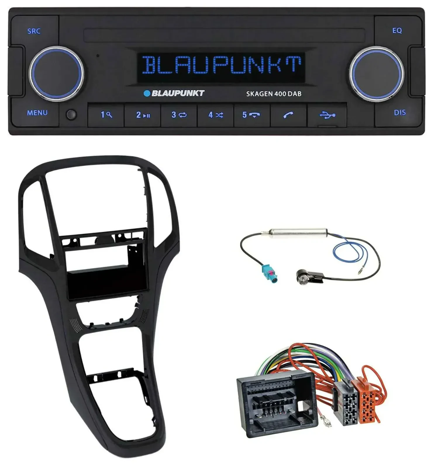 Blaupunkt DAB USB Bluetooth MP3 Autoradio für Opel Astra J ab 2009 Perl schwarz