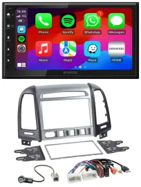 Автомагнитола для Hyundai Santa Fe Kenwood 2DIN, MP3, USB, DAB, Bluetooth, AUX