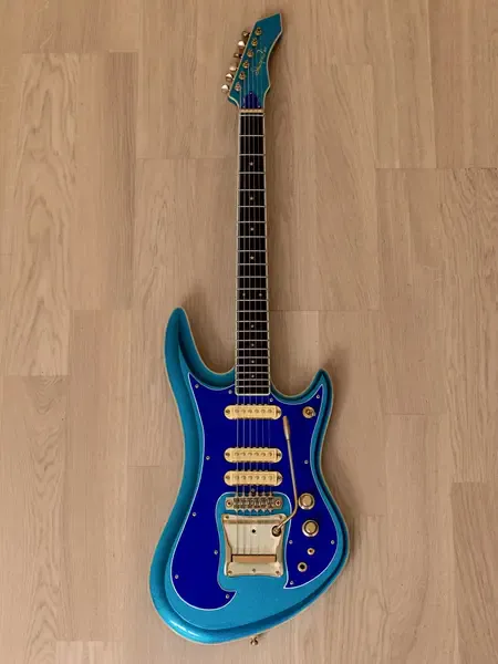 Электрогитара Guyatone Sharp 5 LG-1200 SSS Blue Sparkle w/case Japan 1980s