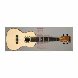 Kala KA-FMCG Solid Spruce Top Concert Ukulele Flamed Spalted Maple inkl. Case