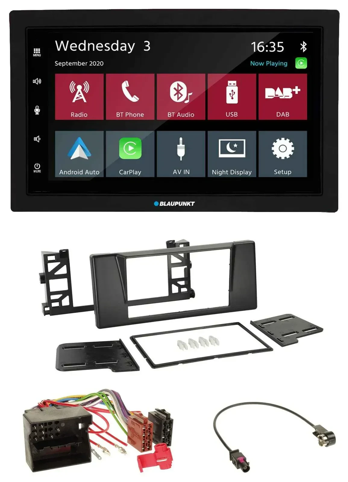 Blaupunkt DAB Bluetooth USB MP3 2DIN Autoradio für BMW 5er E39 X5 Quadlock