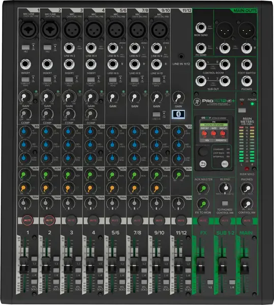 Аналоговый микшер Mackie ProFX12v3+ 12-Channel Analog Professional Effects Mixer