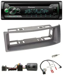 Автомагнитола Pioneer USB MP3 DAB CD для Renault Megane/Scenic 1996–2000, цвет антрацит, с поддержкой управления на руле