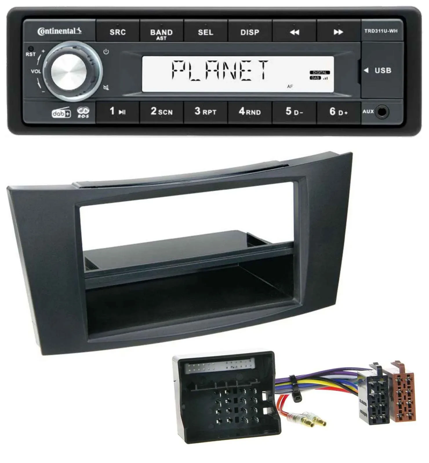 Continental MP3 AUX USB DAB 1DIN Autoradio für Mercedes CLS E-Klasse W211 02-09
