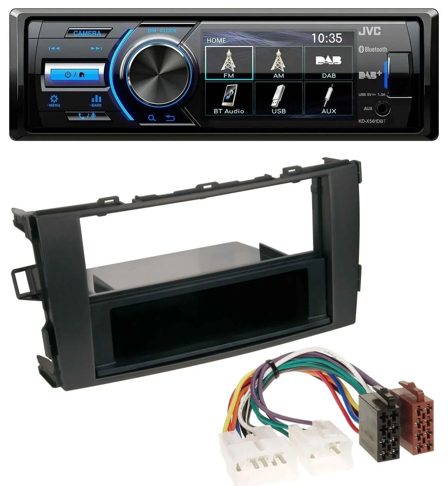 JVC Bluetooth MP3 USB DAB Autoradio für Toyota Auris (ab 2007)