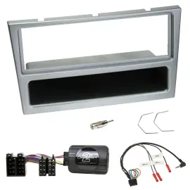 Einbauset Lenkradadapter DIN Autoradio für Opel Corsa C 2000-2004 silber