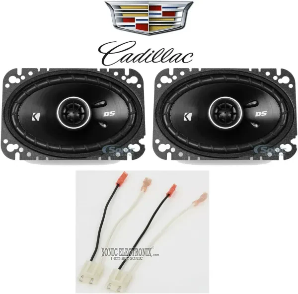 Kicker 4x6" Dash Car Speaker Replacement Kit For 1983-1991 Cadillac Eldorado