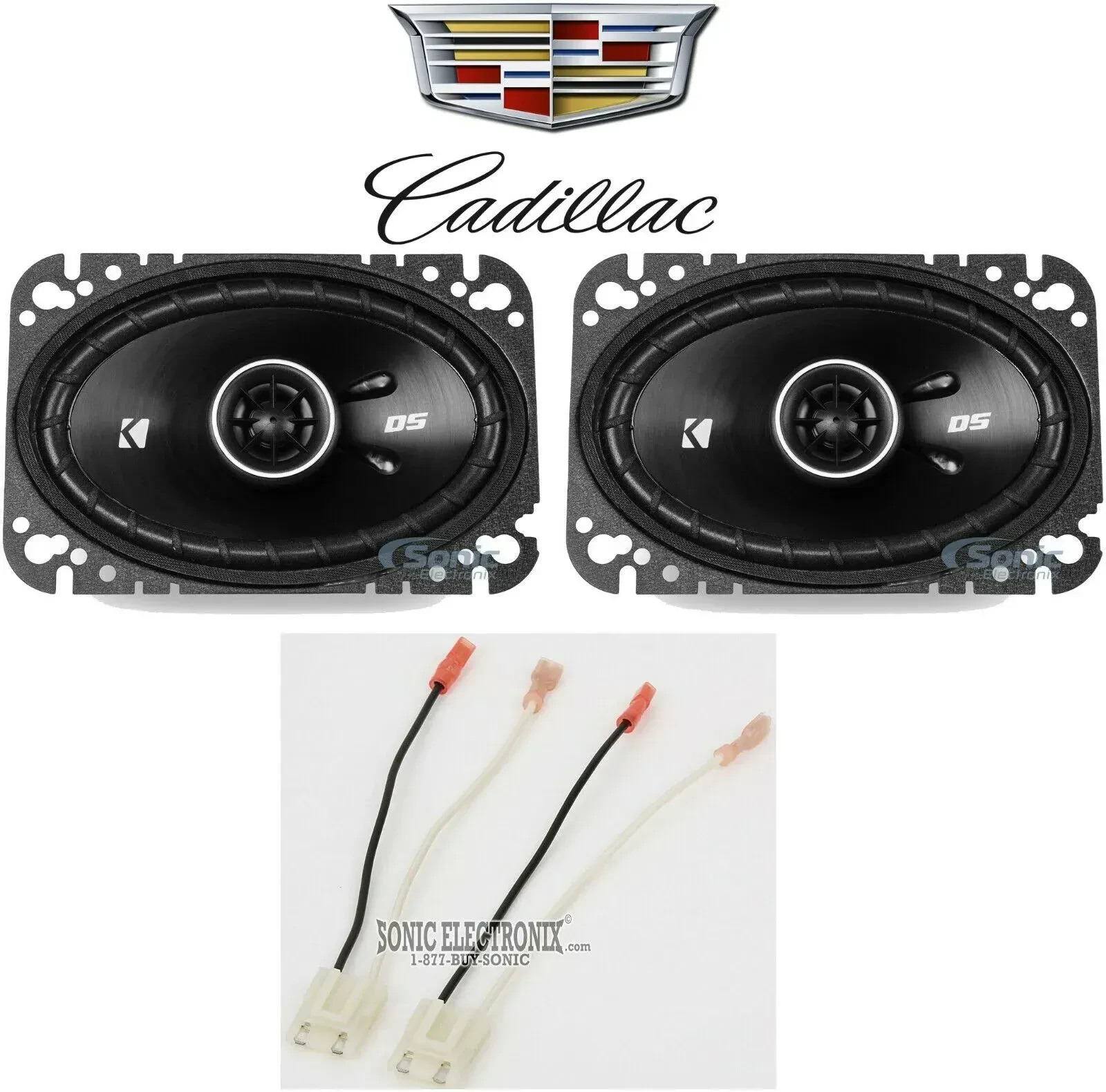 Автодинамик для Cadillac Eldorado (1983–1991) Kicker 43DSC4604 + MET-724500 4x6" (набор)