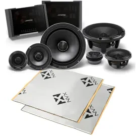 Alpine HDZ-653 200W 6.5” Component Speakers + Sound Damping Set