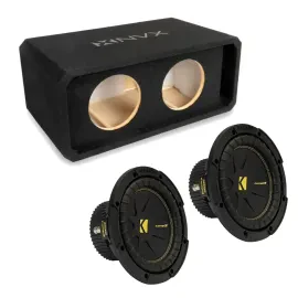 Сабвуфер пассивный NVX NE82P 2x8", щелевой порт, MDF 3/4", с сабвуфером CompC