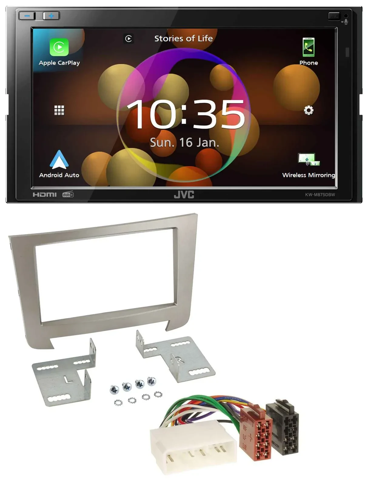 JVC DAB MP3 2DIN Bluetooth USB Autoradio für SSangYong Rexton ab 2013