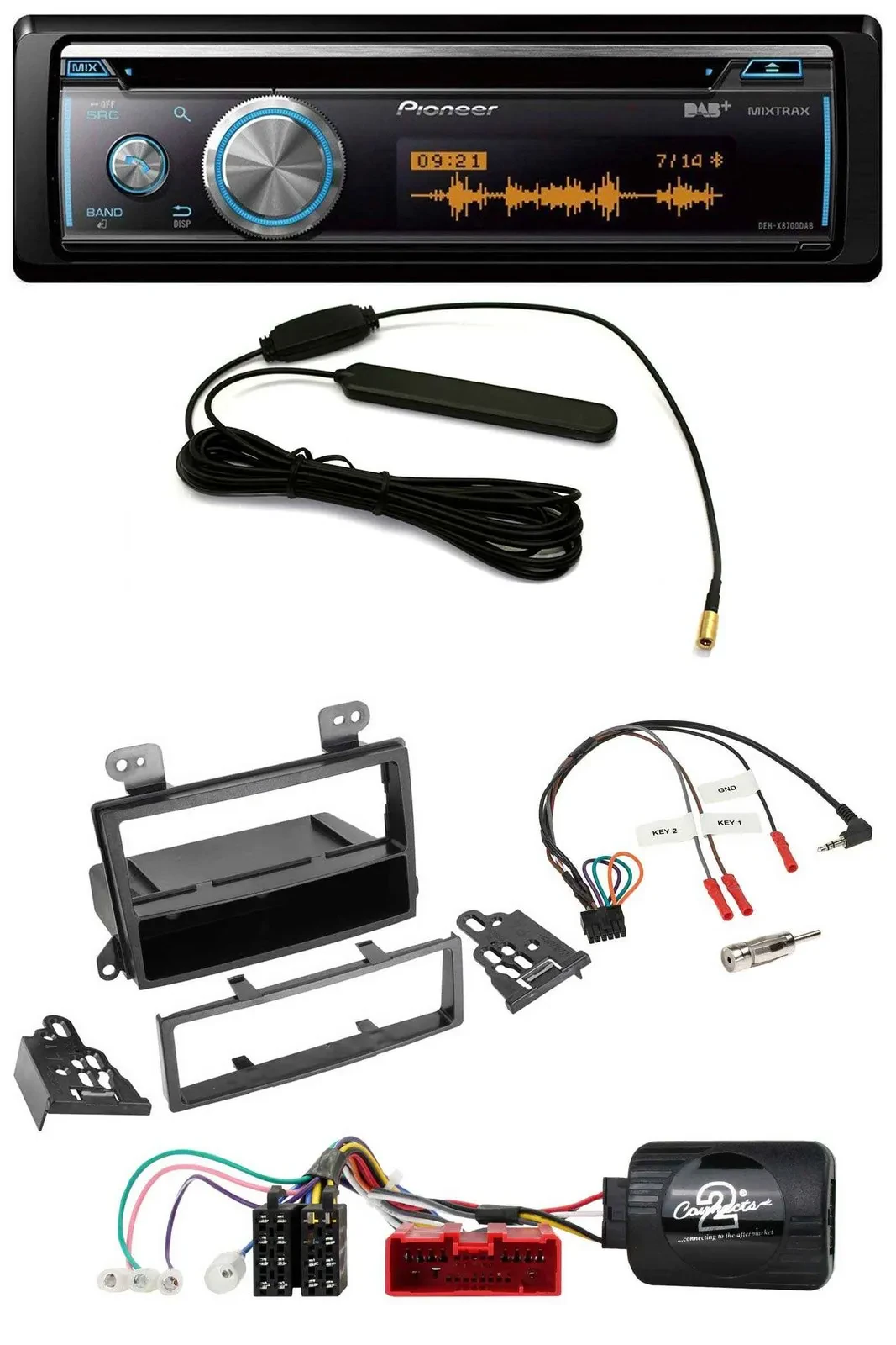 Pioneer CD USB Bluetooth DAB Lenkrad Autoradio für Mazda MPV (2000-2006)