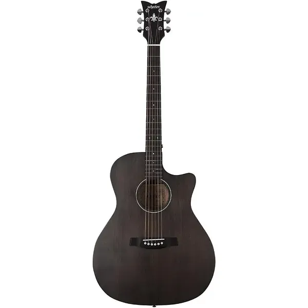 Акустическая гитара Schecter Deluxe See-Thru Black