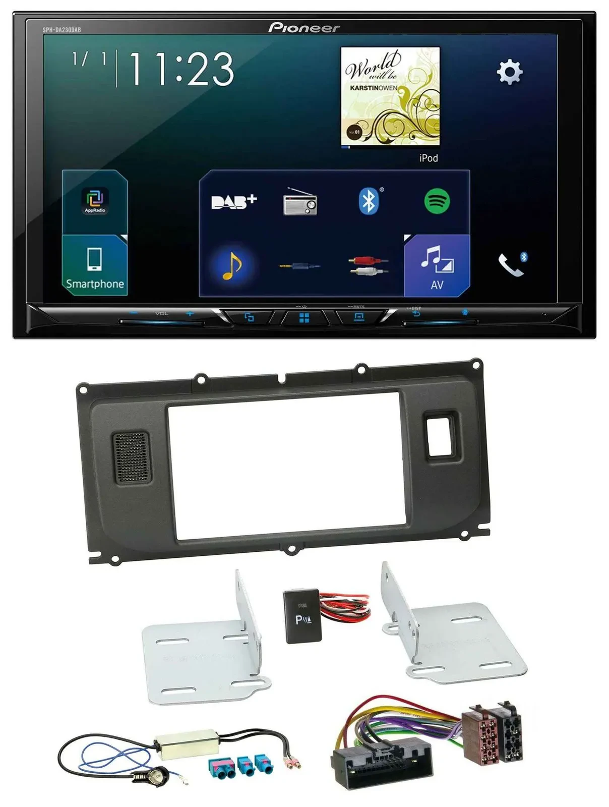 Автомагнитола для Land Rover Evoque (с 2011) Pioneer 2 DIN, Bluetooth, USB, DAB, MP3