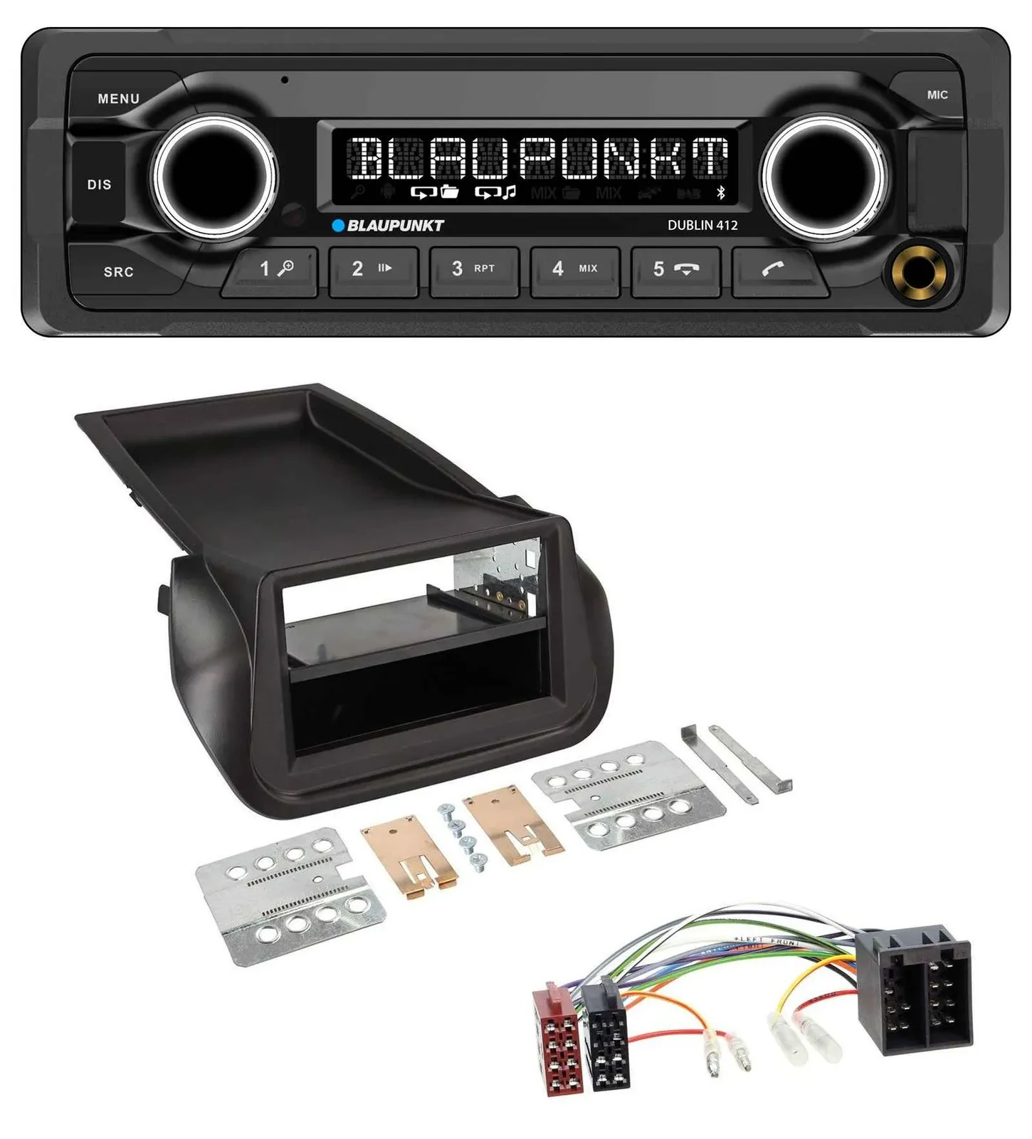 Blaupunkt MP3 Bluetooth USB AUX Autoradio für FIAT Fiorino (ab 2008)