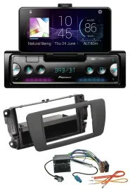 Автомагнитола Pioneer для Seat Ibiza (с 2012) USB, MP3, Bluetooth, DAB, цвет серый Tuam