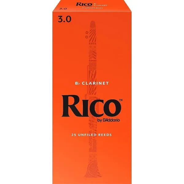 Rico Bb Clarinet Reeds, Box of 25 Strength 3