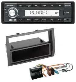 Автомагнитола Continental 1-DIN MP3 USB AUX DAB для Citroen Jumper 2006–2011 Quadlock