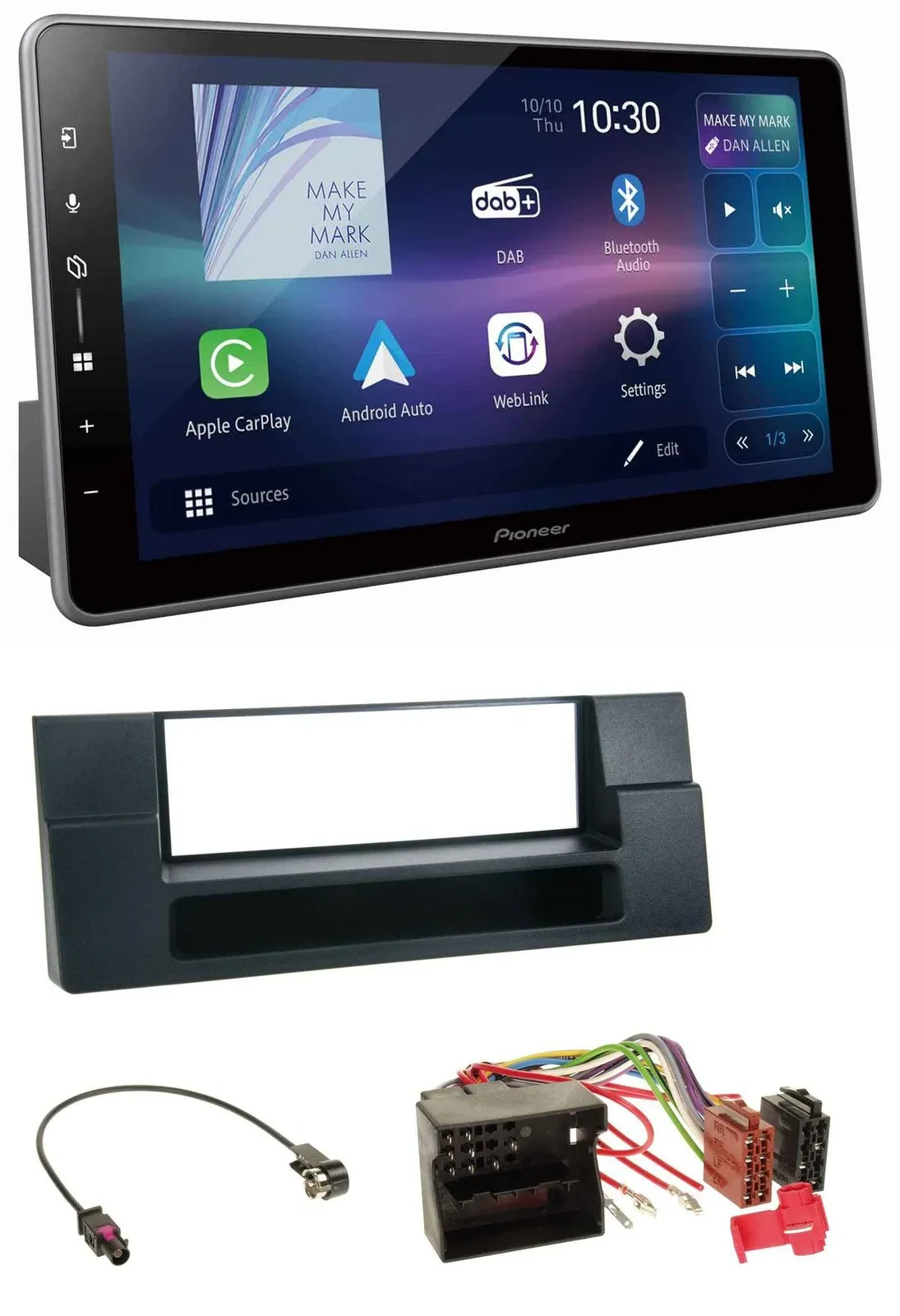 Pioneer Bluetooth USB DAB MP3 Autoradio für BMW X5 E53 5er E39 Quadlock Ablagefa