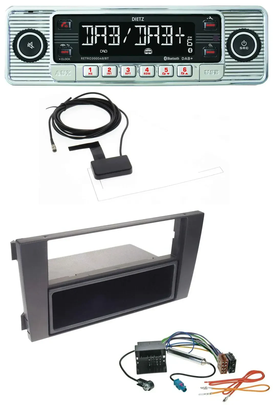 Dietz Bluetooth USB MP3 DAB Autoradio für Audi A6 01-05 C5 Symphony Quadlock