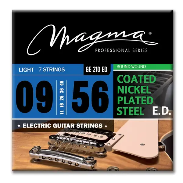 Струны для 7-струнной электрогитары Magma Strings GE210ED Coated Nickel Plated Steel 9-56