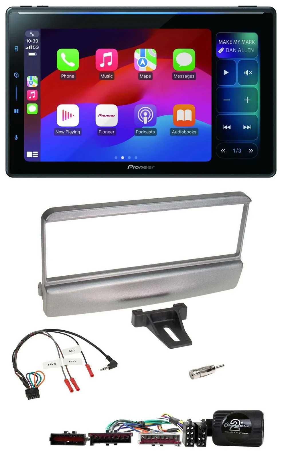 Pioneer Bluetooth DAB Lenkrad USB Autoradio für Ford Escort Focus silber