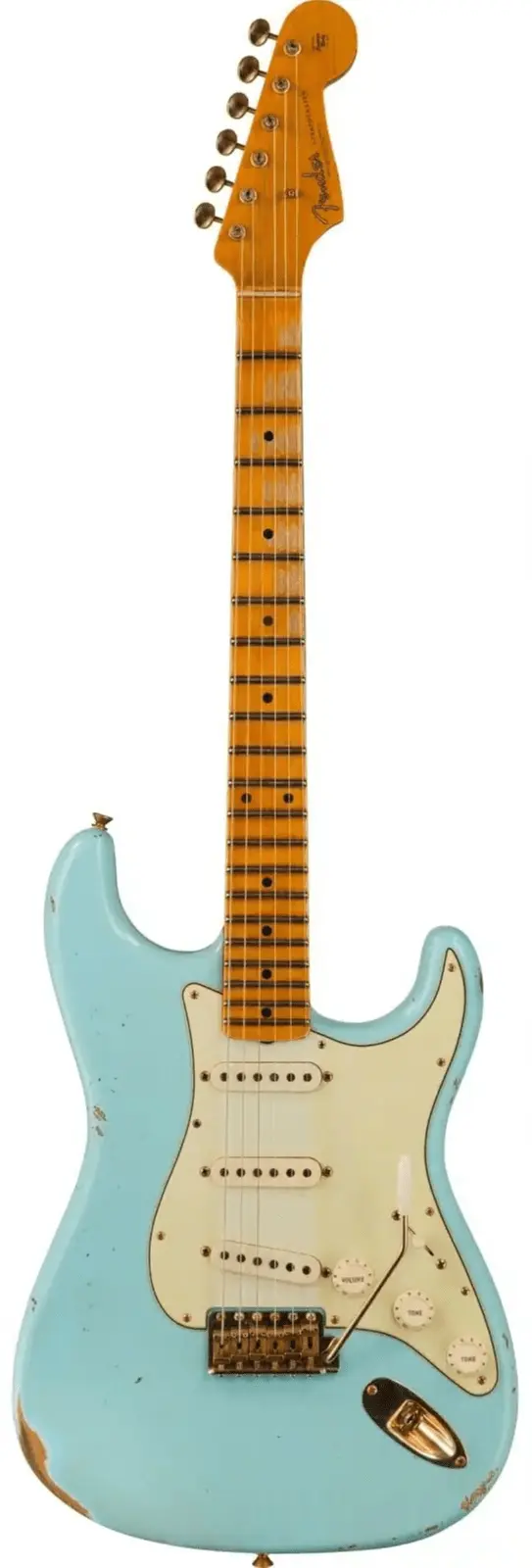 Электрогитара Fender Custom Shop LTD '62 Bone Tone Stratocaster Relic Faded Aged Daphne Blue