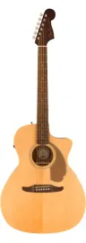 Fender Newporter Player Auditorium Size Acoustic Electric Guitar, Natural - Demo