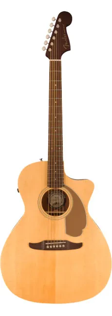 Fender Newporter Player Auditorium Size Acoustic Electric Guitar, Natural - Demo