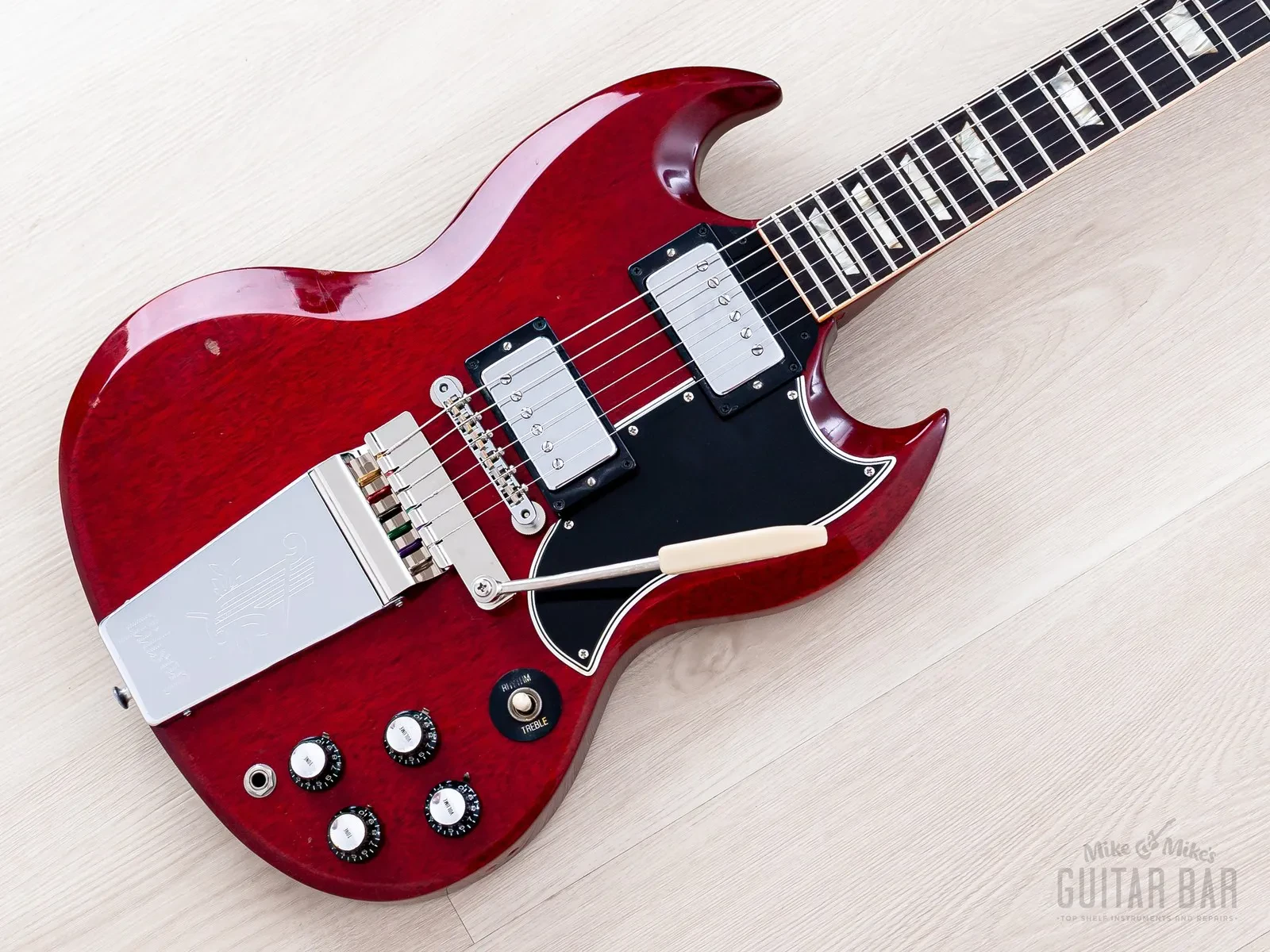 1965 Gibson SG Standard Vintage Guitar Cherry w/ T Tops & Case, 1 11/16" Nut