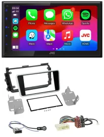 JVC Bluetooth USB MP3 2DIN DAB Autoradio für Nissan Micra ab 2017 schwarz glänze